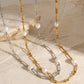 Stainless Steel Pearl Chain Necklace