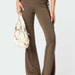 Drawstring Ruched Flare Pants
