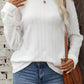 Textured Round Neck Long Sleeve T-Shirt