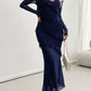 Devine Ruffled Surplice Long Sleeve Maxi Dress