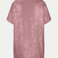 Full Size Sequin V-Neck Short Sleeve Top