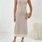 Round Neck Sleeve Midi Knit Dress