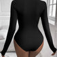 Twisted Round Neck Long Sleeve Bodysuit