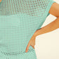BiBi Sage Openwork Short Sleeve Knit Cover Up - Brand BiBi
