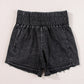 High Waist Raw Hem Denim Shorts