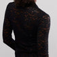 V-Neck Long Sleeve Lace Top