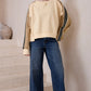 Contrast Round Neck Long Sleeve Sweatshirt