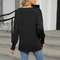 Full Size V-Neck Lantern Sleeve T-Shirt