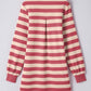 Contrast Striped Johnny Collar Long Sleeve Mini Dress