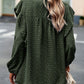 Ruffle Trim Balloon Sleeve Blouse