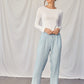 Idem Ditto Twisted Backless Long Sleeve Knit Top