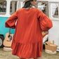 Lace Detail Tied Dropped Shoulder Cover Up