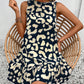 Tied Leopard Round Neck Tank Dress