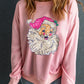 Santa Round Neck Long Sleeve Sweatshirt