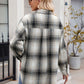 Plaid Collared Neck Long Sleeve Shirt