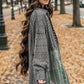 Openwork Button Up Long Sleeve Shacket