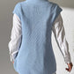 Pearl Trim V-Neck Sweater Vest