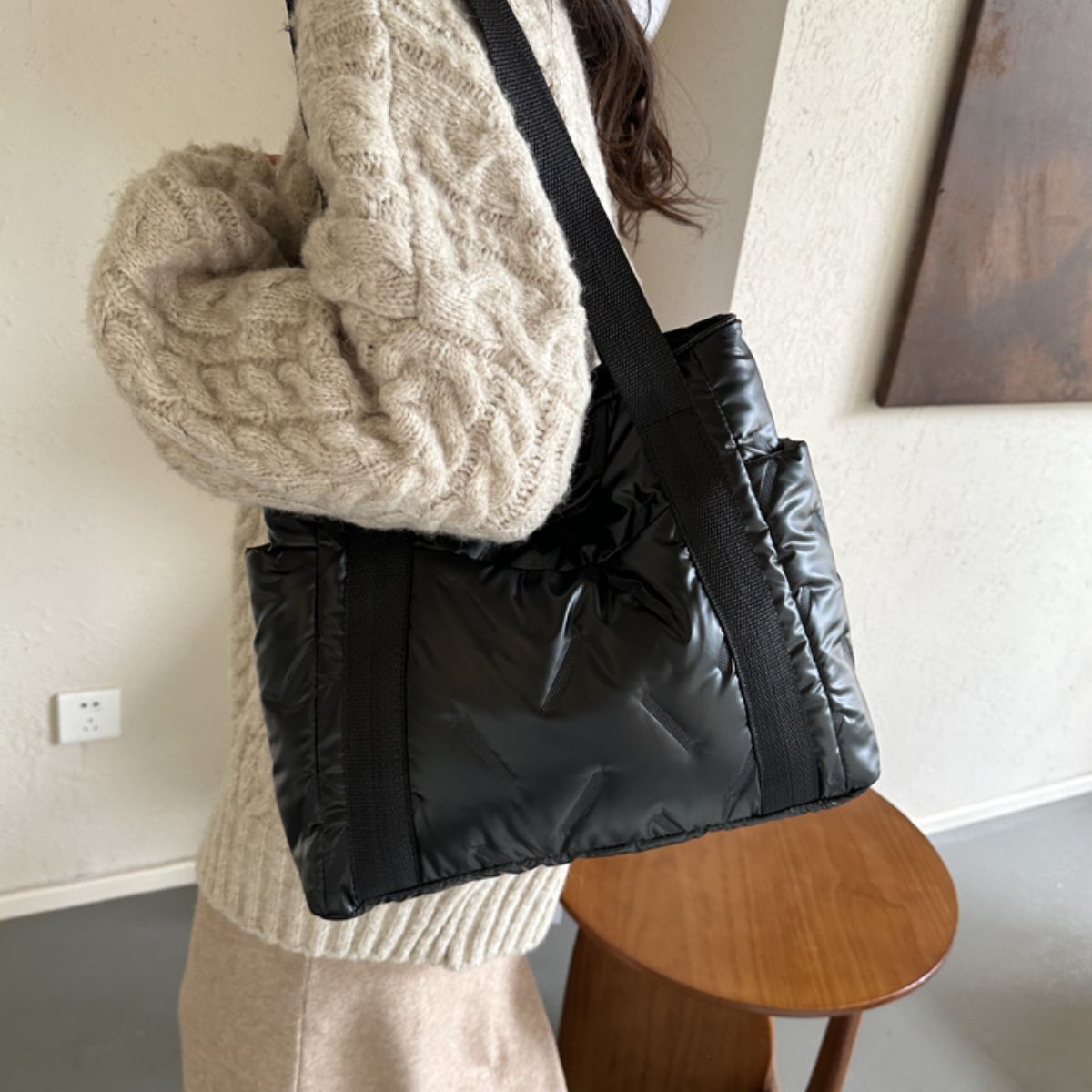 Polyester Tote Bag with Zipper