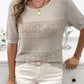 Round Neck Half Sleeve Knit Top
