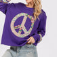 SAGE+FIG Peace Applique Patch Long Sleeve Top