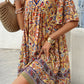 BeyondCute Printed V-Neck Half Sleeve Mini Dress
