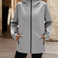 Ivy Lane Pocketed Zip Up Hooded Jacket
