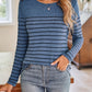 Striped Round Neck Long Sleeve T-Shirt