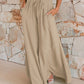 Drawstring Wide Leg Pants with Pockets