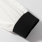 Contrast Notched Long Sleeve Blouse