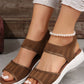 Peep Toe Cloth Sandals