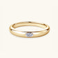 925 Sterling Silver Inlaid Moissanite Ring