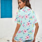 Printed Collared Neck Short Sleeve Shirt