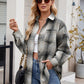 Plaid Collared Neck Long Sleeve Shirt