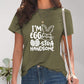 Graphic Round Neck Short Sleeve T-Shirt