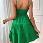 Full Size Smocked Tiered Sleeveless Mini Dress