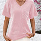 Full Size V-Neck Dropped Shoulder T-Shirt