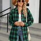 Plaid Collared Neck Long Sleeve Shirt