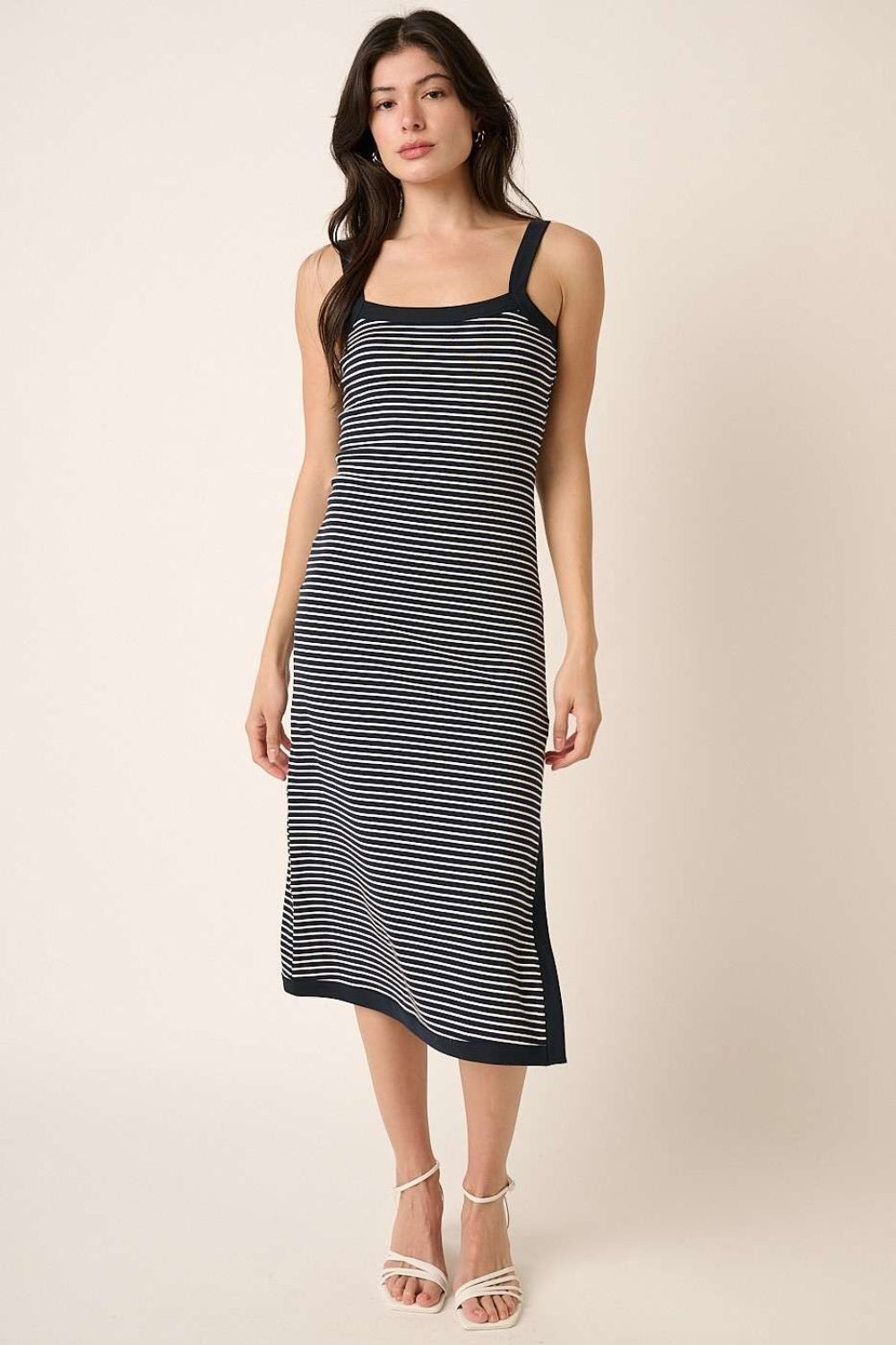 Mittoshop Contrast Striped Midi Cami Dress *