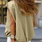 Ruched Hem Zip Up Vest