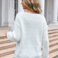 Decor Button Drop Shoulder Knit Top