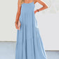 Full Size Ruched Tiered Spaghetti Strap Dress