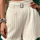 Beautiful Bea Textured High Waist Shorts with Pockets