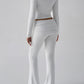 Devine Square Neck Long Sleeve Top and Pants Set