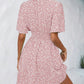 Printed V-Neck Half Sleeve Mini Dress