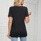 Decorative Button V-Neck T-Shirt