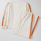 Round Neck Long Sleeve Top and Drawstring Pants Set