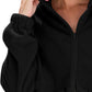 Drawstring Zip Up Dropped Shoulder Outerwear Jacket