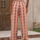 Tied Printed High Waist Pants