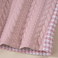 Color Block Houndstooth Collared Neck Shacket