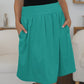 Elastic Waist Skirt with Pockets